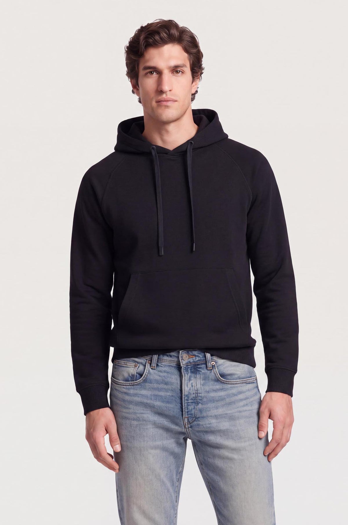 Felpa con cappuccio raglan|Colore:Nero