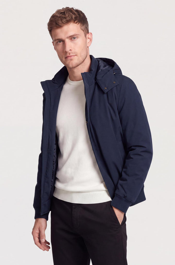 Giubbotto tecnico con cappuccio removibile|Colore:Blu/navy