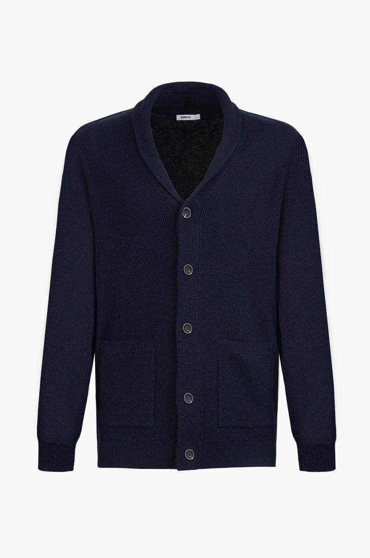 Giacca in maglia misto lana|Colore:Blu/navy