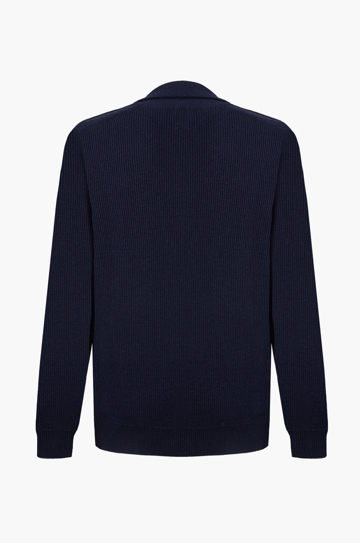 Giacca in maglia misto lana|Colore:Blu/navy