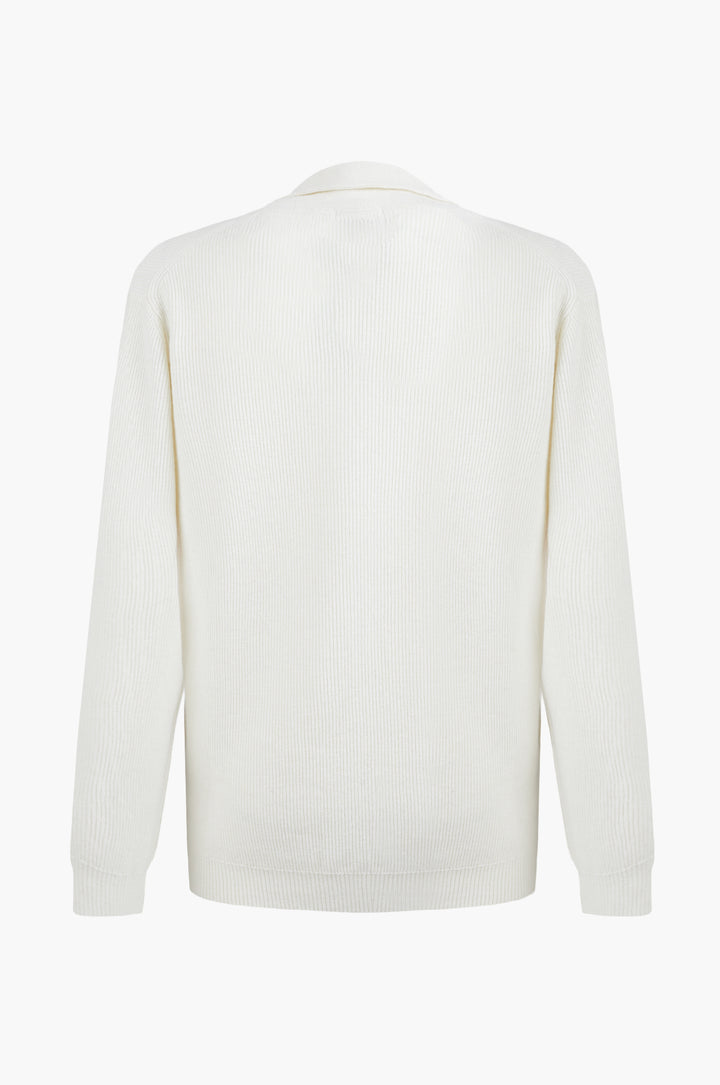 Giacca in maglia misto lana|Colore:Off white