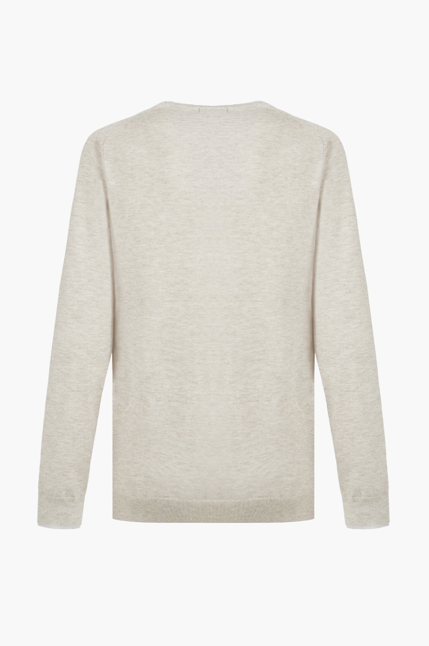 Pullover misto lana con dettagli a contrasto|Colore:Beige/melange