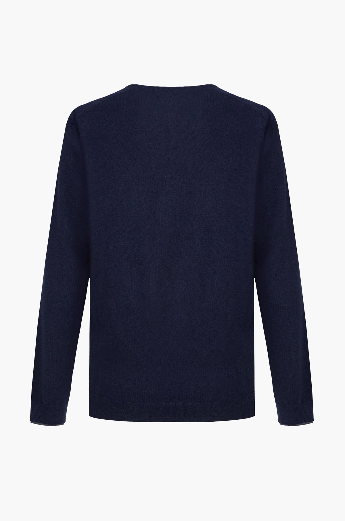 Pullover misto lana con dettagli a contrasto|Colore:Blu/navy