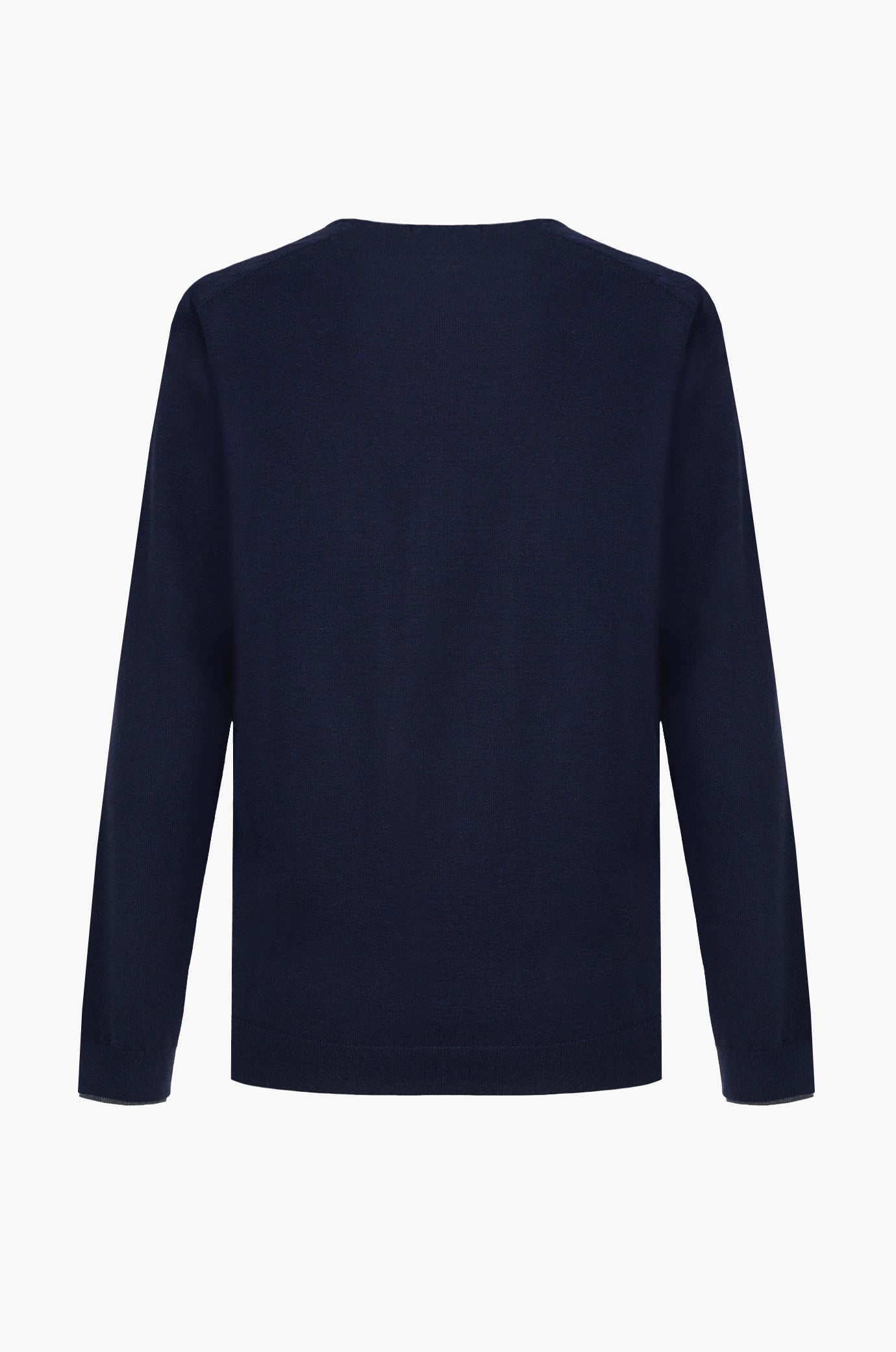 Pullover misto lana con dettagli a contrasto|Colore:Blu/navy