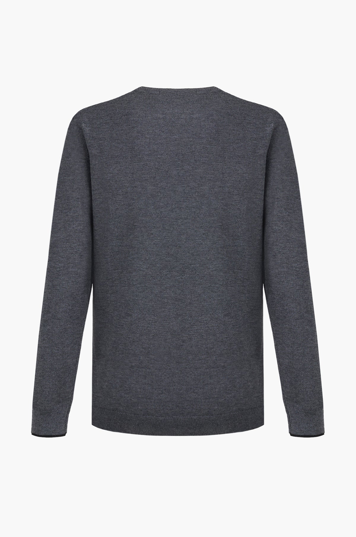Pullover misto lana con dettagli a contrasto|Colore:Grigio/melange