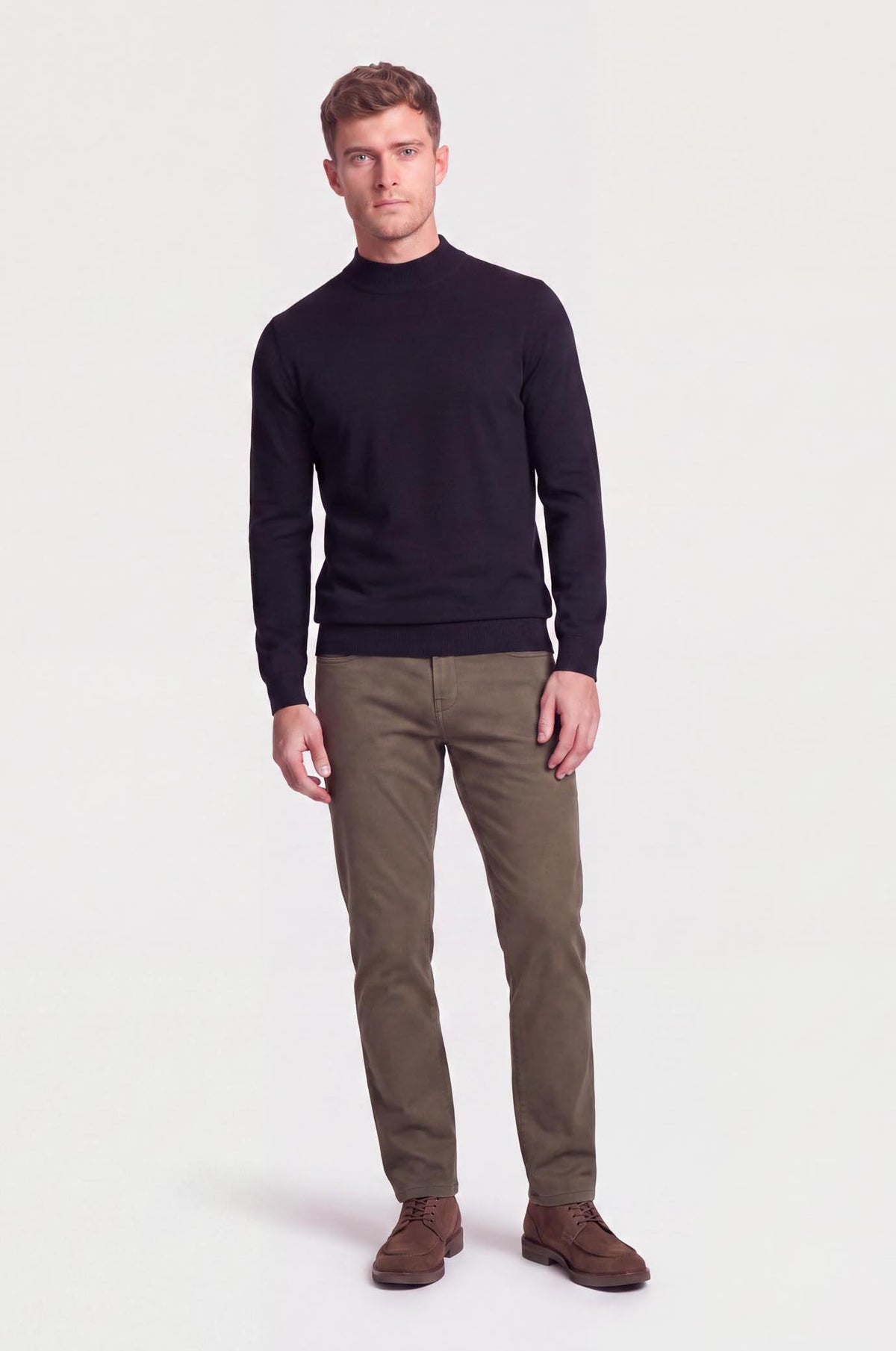 Pullover lupetto 100% Lana Merinos|Colore:Nero