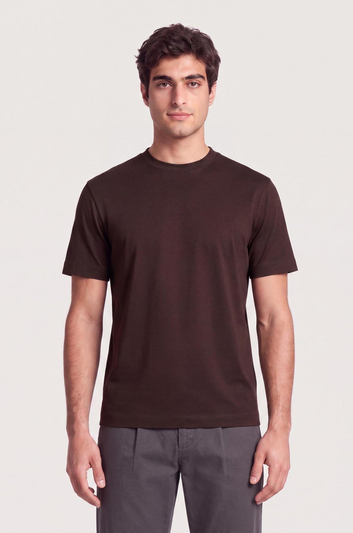 T-shirt cotone mercerizzato Supima|Colore:Moro