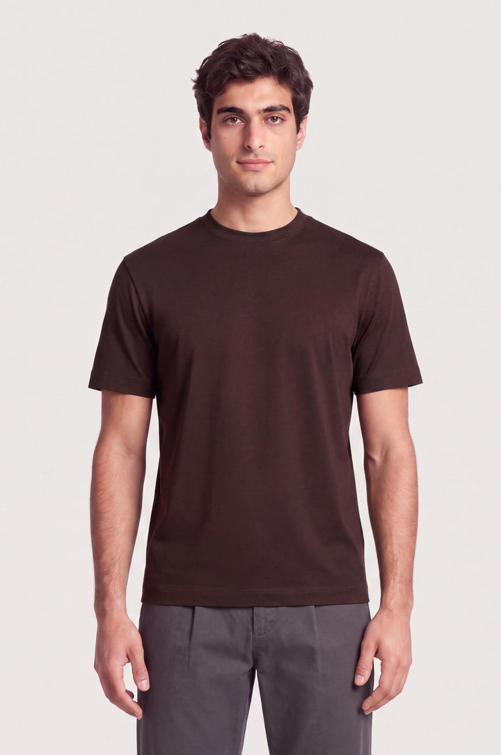 T-shirt cotone mercerizzato Supima|Colore:Moro