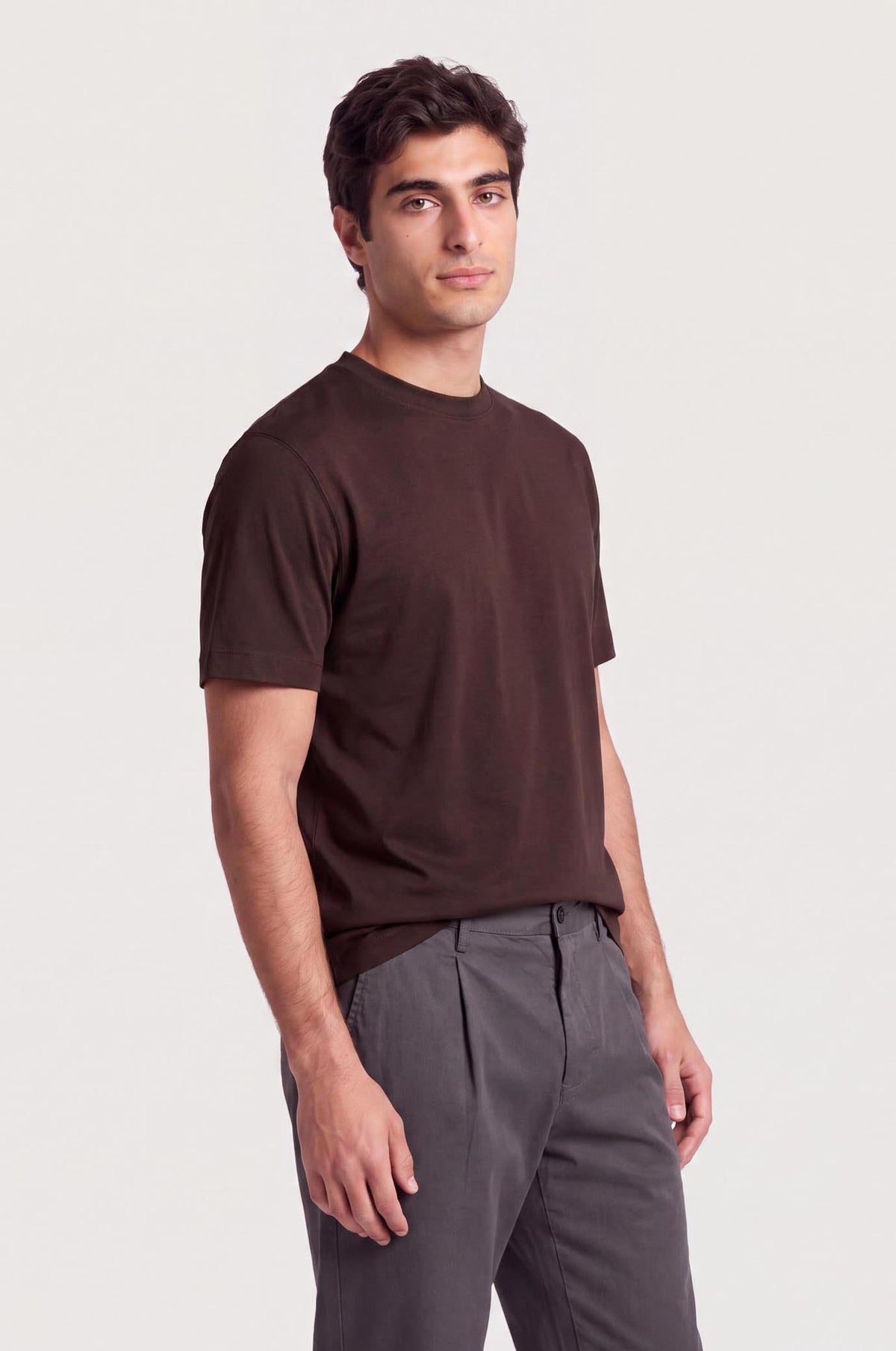 T-shirt cotone mercerizzato Supima|Colore:Moro