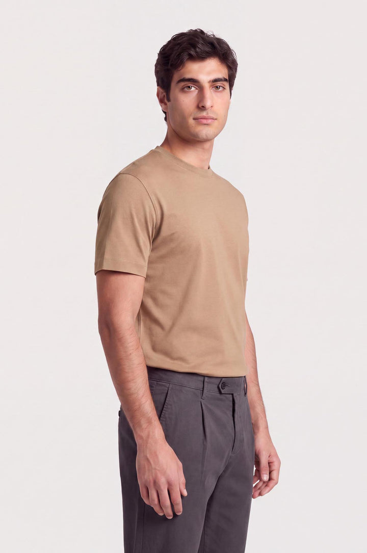 T-shirt cotone mercerizzato Supima|Colore:Tortora