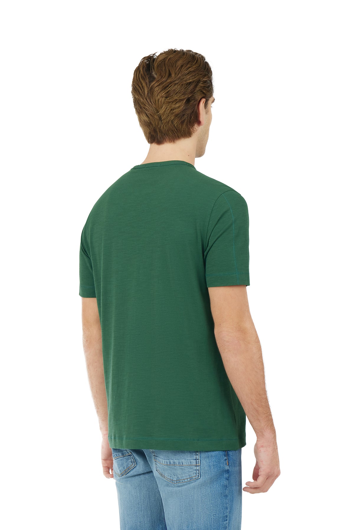 T-shirt fiammata con taschino|Colore:Bosco
