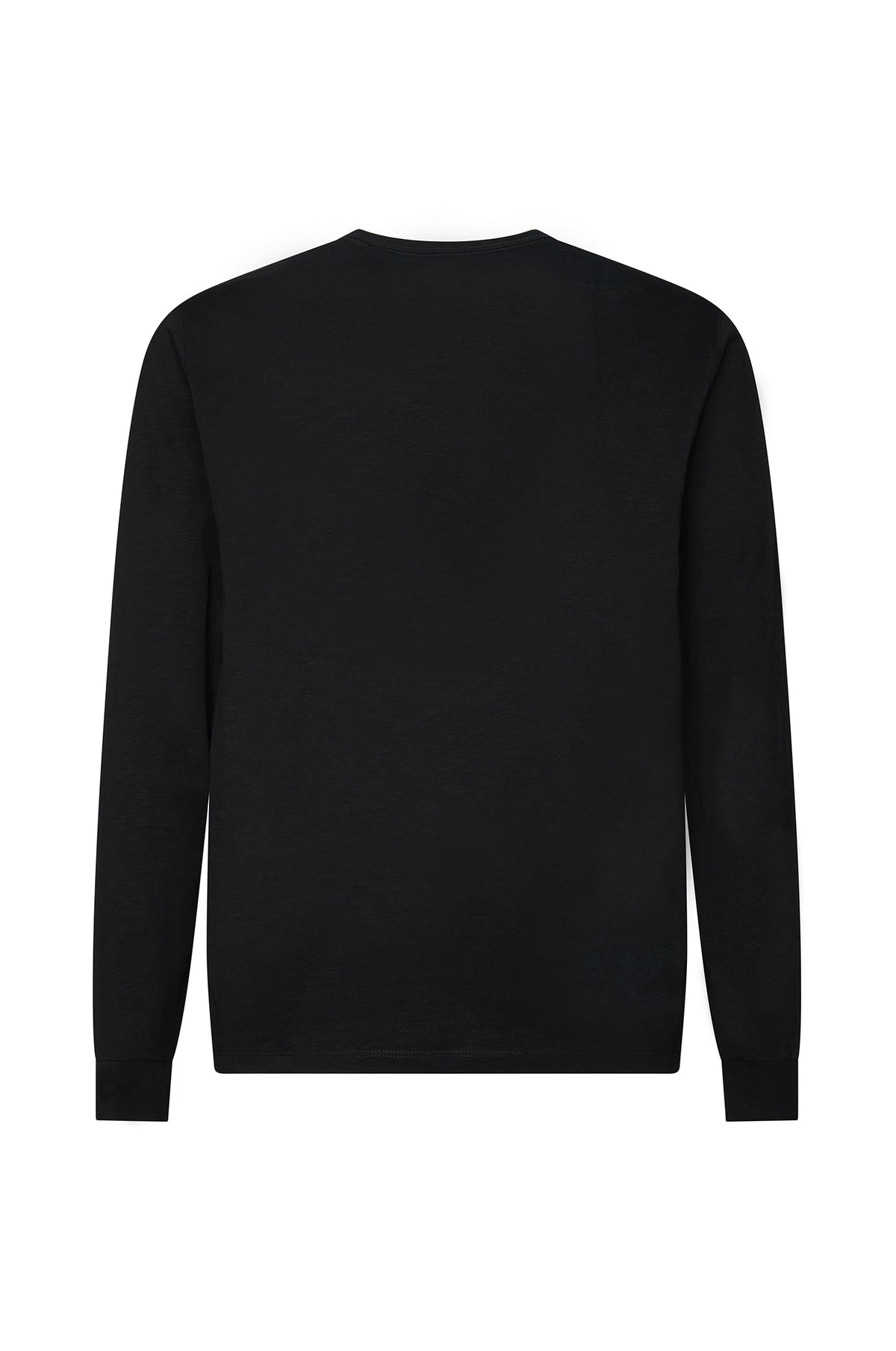 T-shirt serafino a manica lunga|Colore:Nero