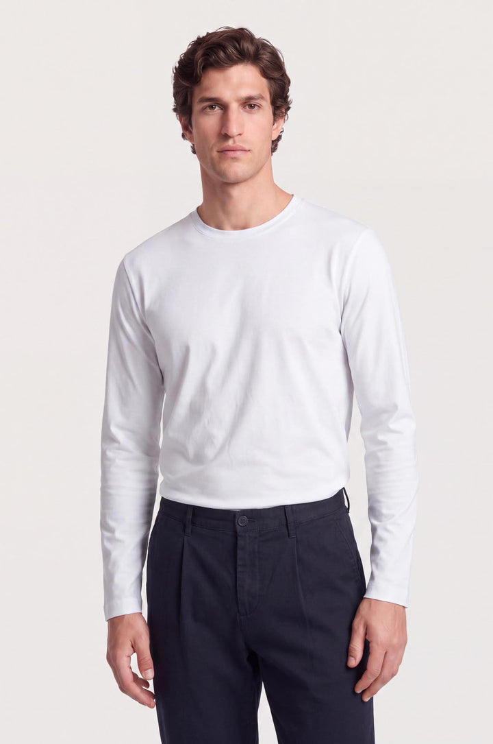 T-shirt manica lunga cotone mercerizzato|Colore:Bianco
