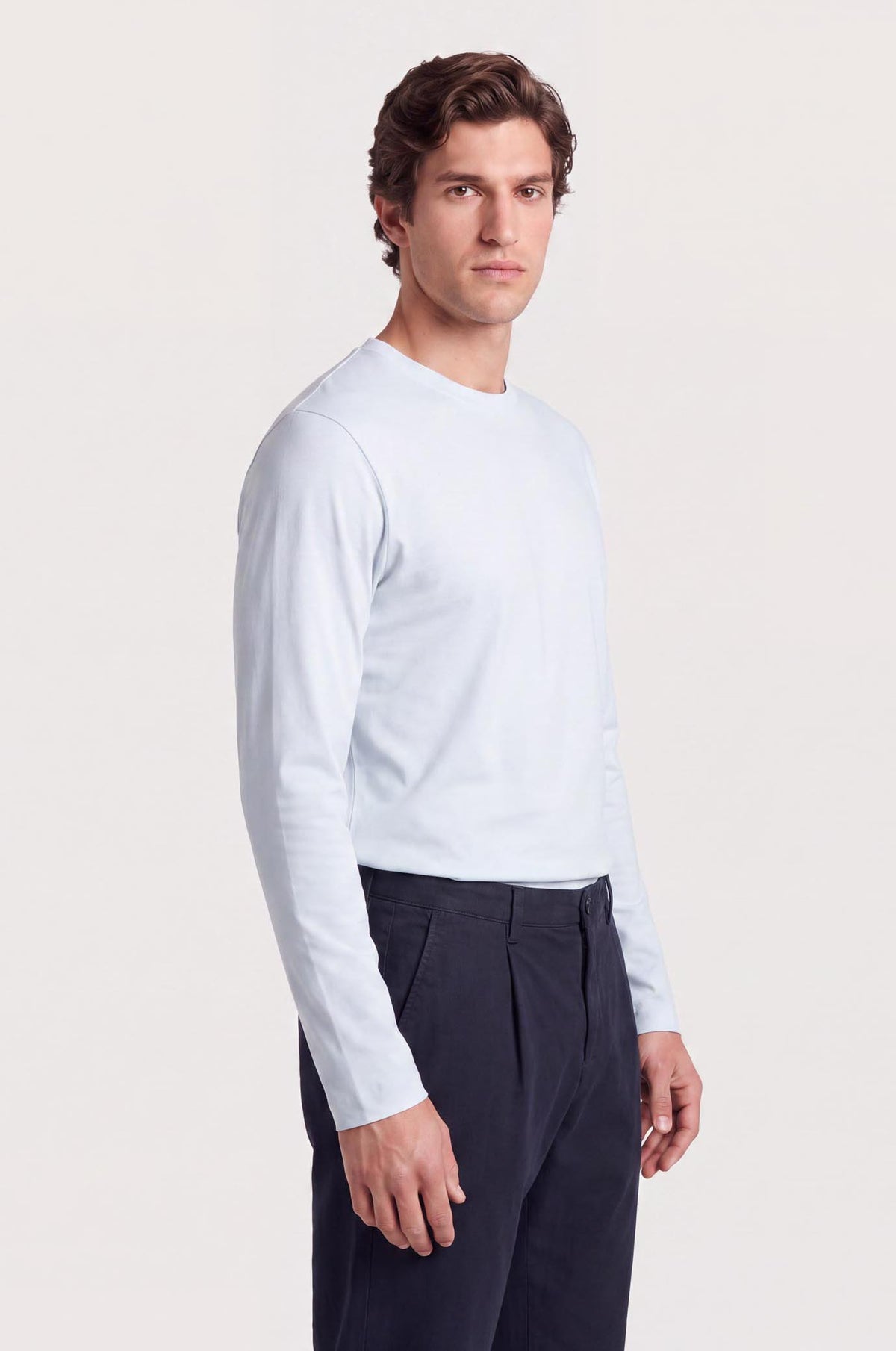 T-shirt manica lunga cotone mercerizzato|Colore:Bianco