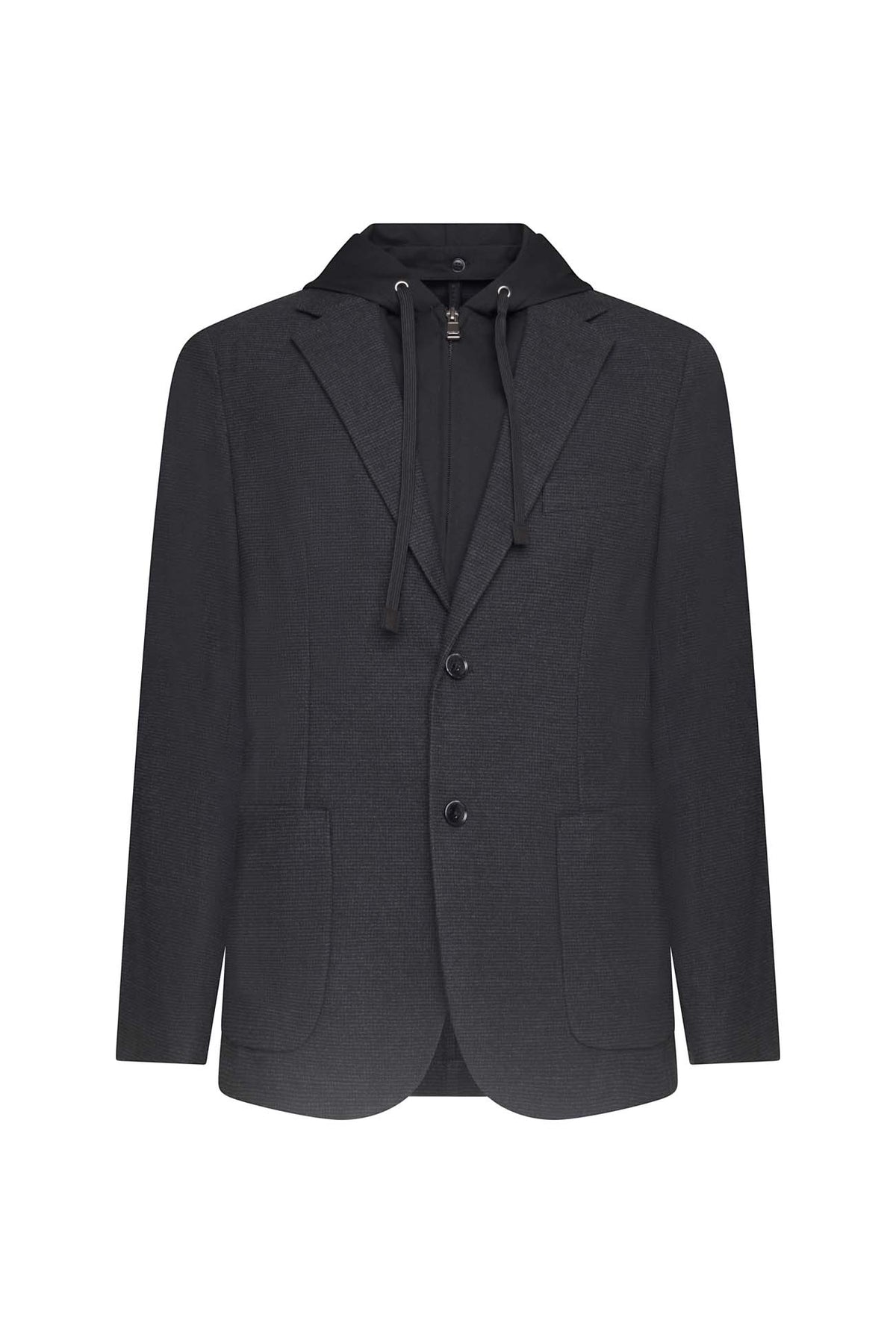 Giacca con trama da completo|Colore:Nero