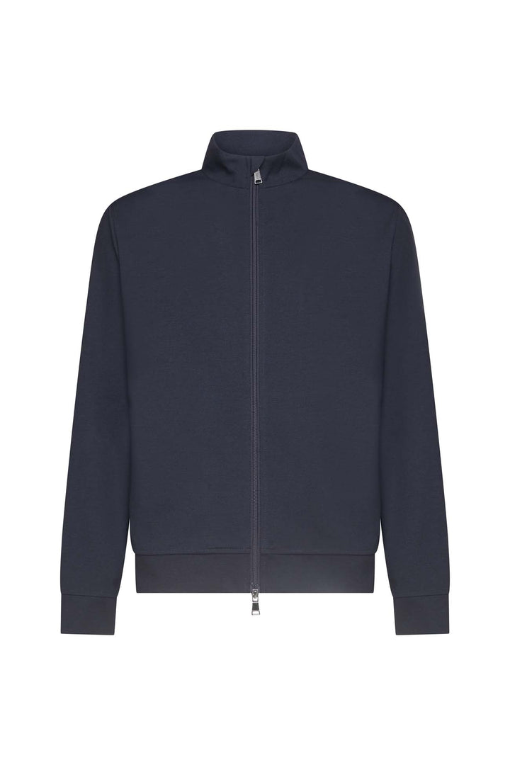 Felpa zip tecnica coordinata|Colore:Blu/navy