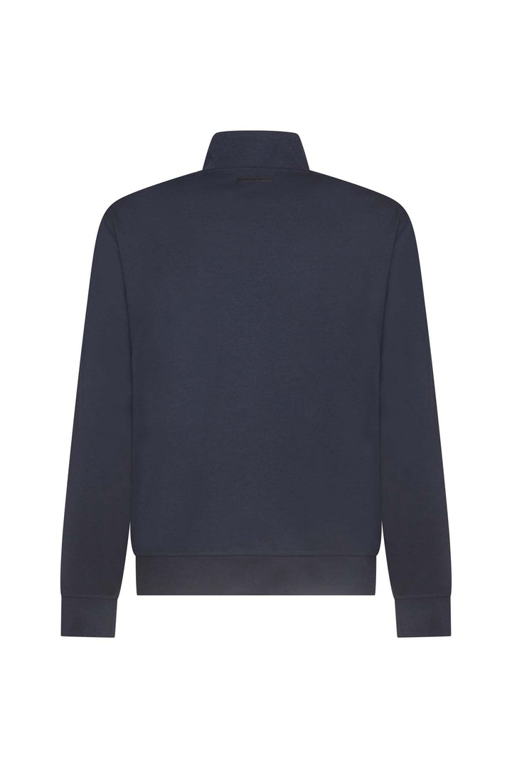 Felpa zip tecnica coordinata|Colore:Blu/navy