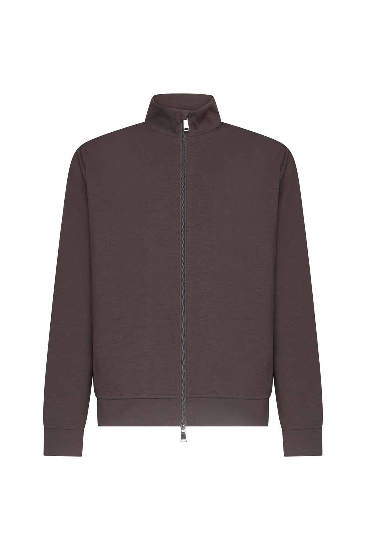 Felpa zip tecnica coordinata|Colore:Moro