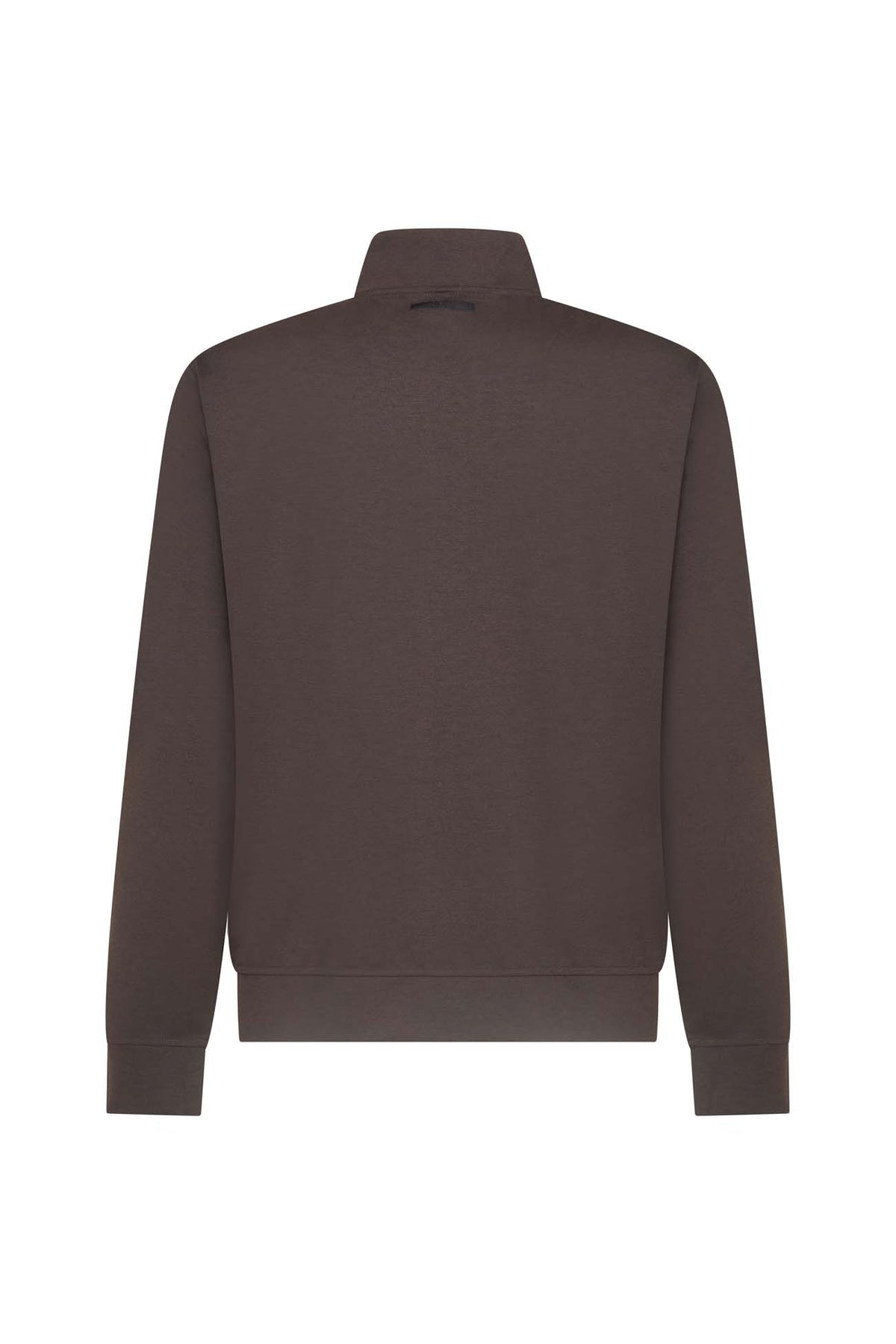 Felpa zip tecnica coordinata|Colore:Moro