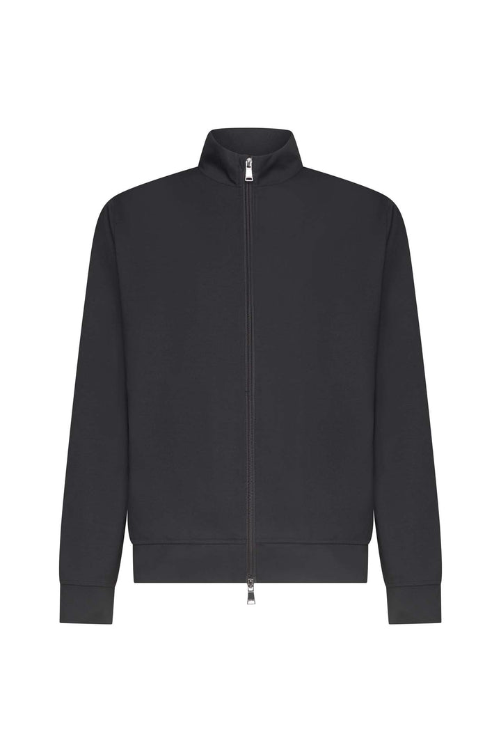 Felpa zip tecnica coordinata|Colore:Nero