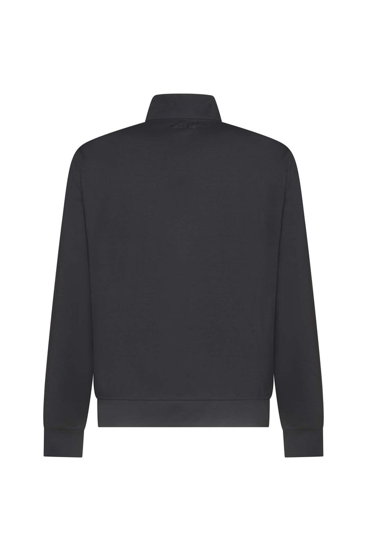Felpa zip tecnica coordinata|Colore:Nero