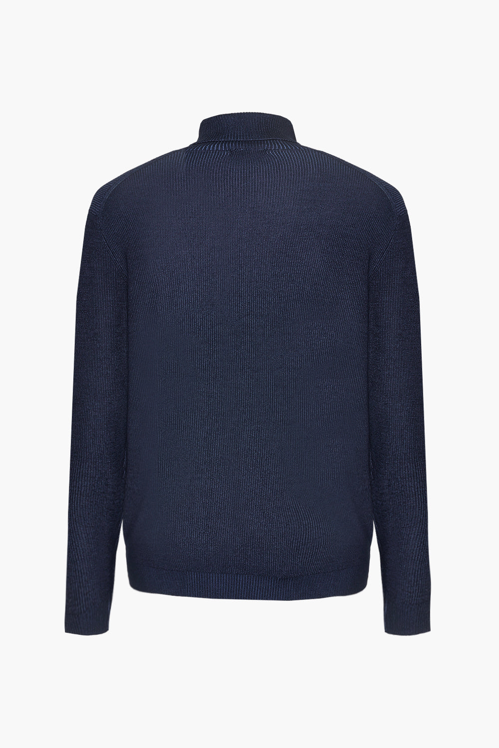 Dolcevita con trama a contrasto|Colore:Denim