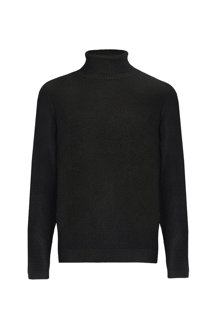 Dolcevita con trama a contrasto|Colore:Oliva