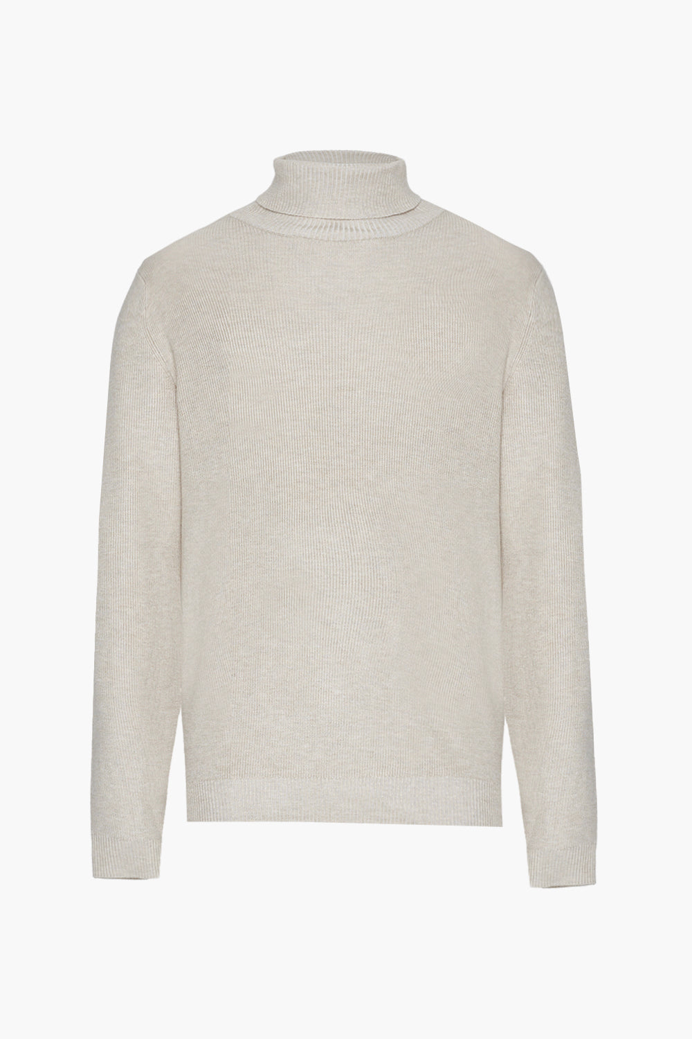 Dolcevita con trama a contrasto|Colore:Off white
