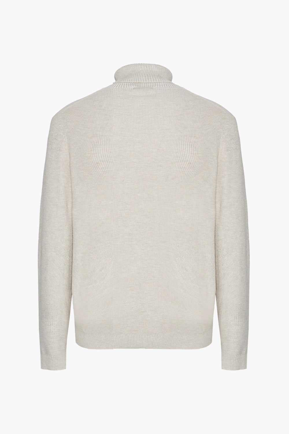 Dolcevita con trama a contrasto|Colore:Off white
