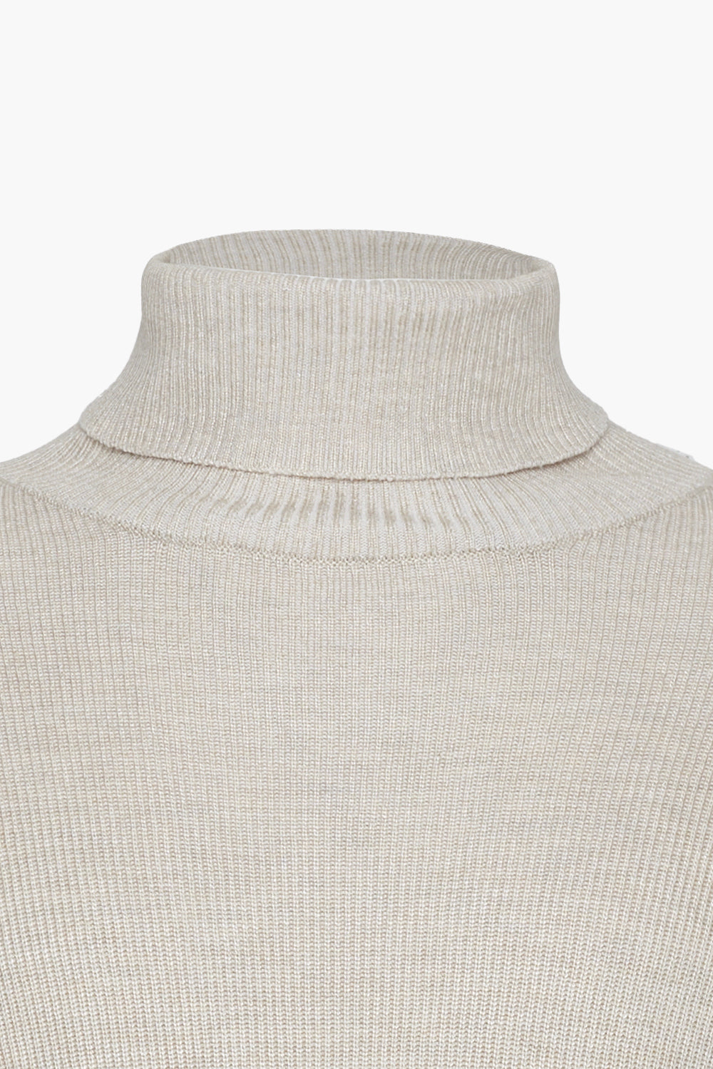 Dolcevita con trama a contrasto|Colore:Off white