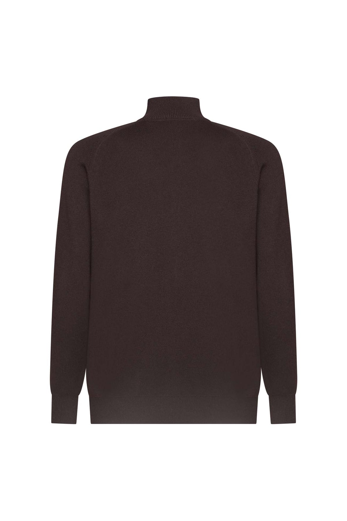 Cardigan con zip misto lana|Colore:Moro