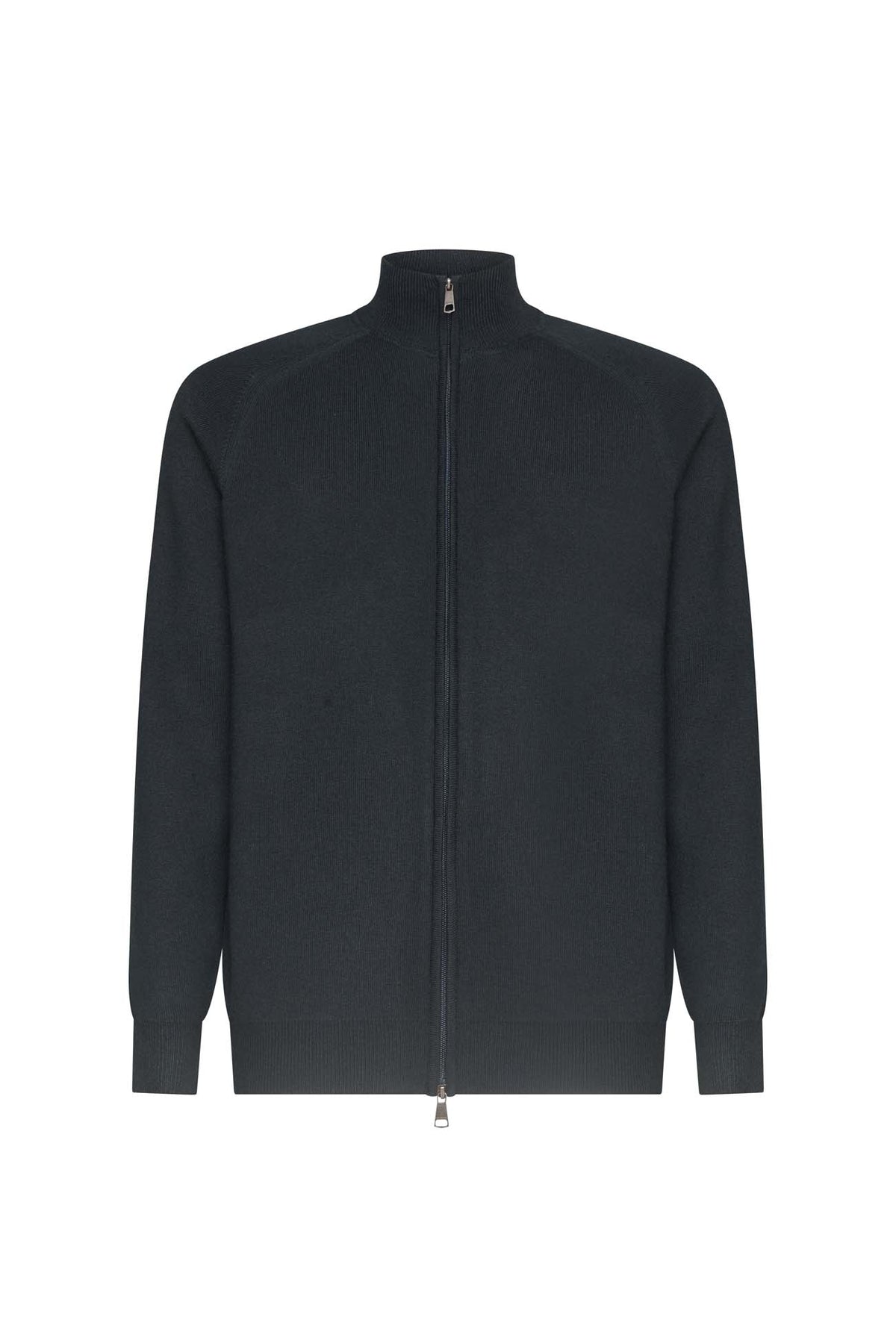 Cardigan con zip misto lana|Colore:Foresta