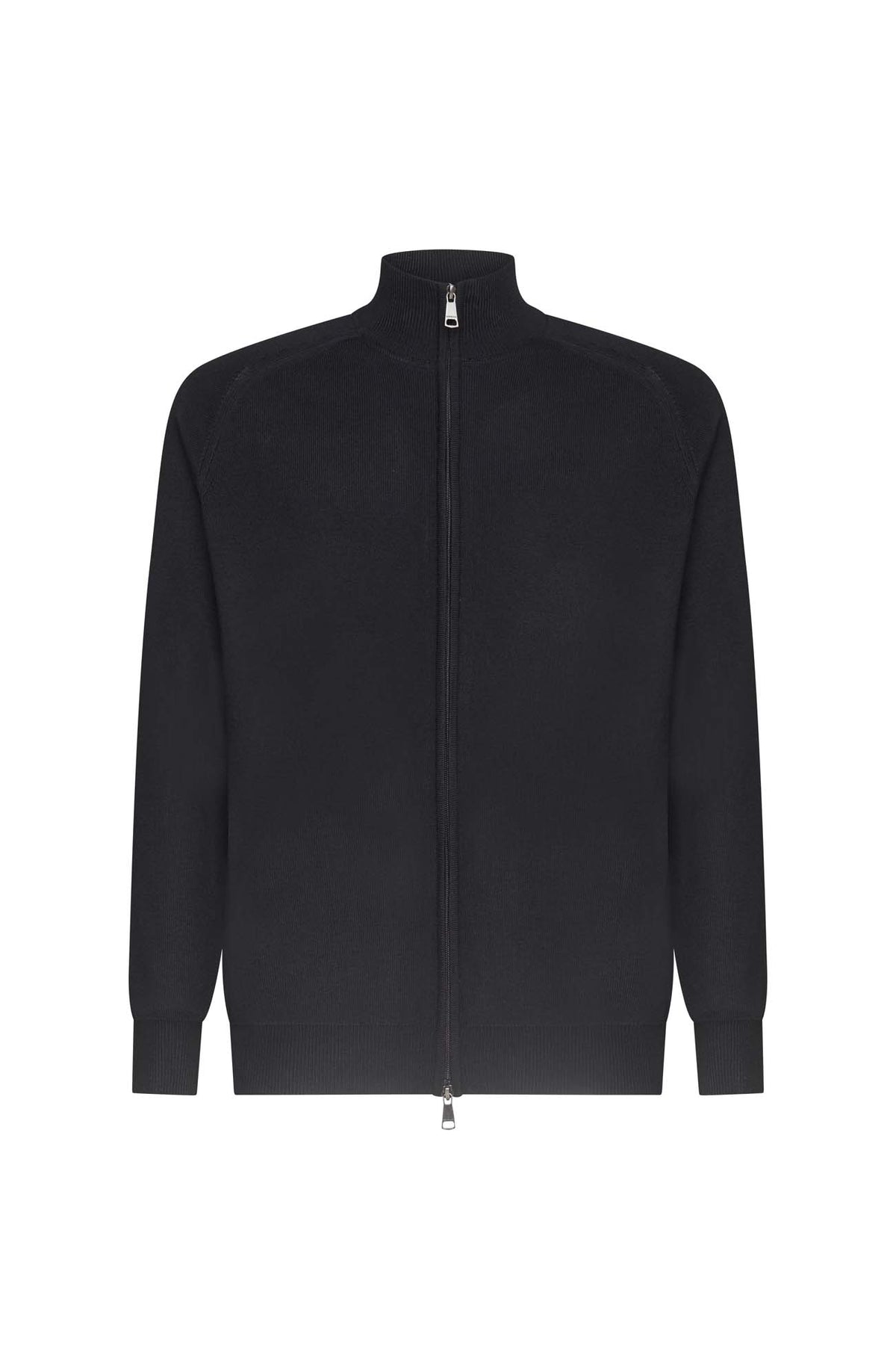 Cardigan con zip misto lana|Colore:Nero