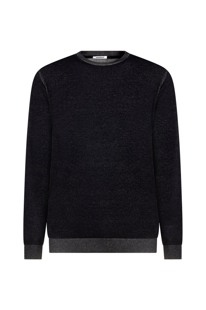 Pullover con trama vanisè|Colore:Blu/navy