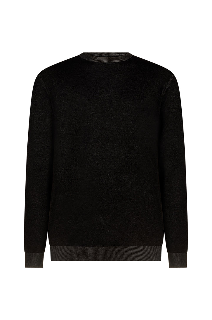 Pullover con trama vanisè|Colore:Nero