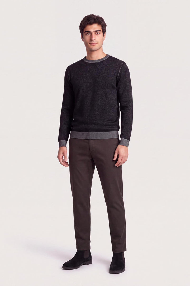 Pullover con trama vanisè|Colore:Blu/navy