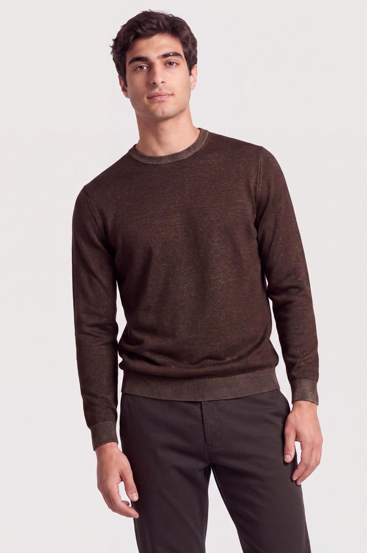 Pullover con trama vanisè|Colore:Moro