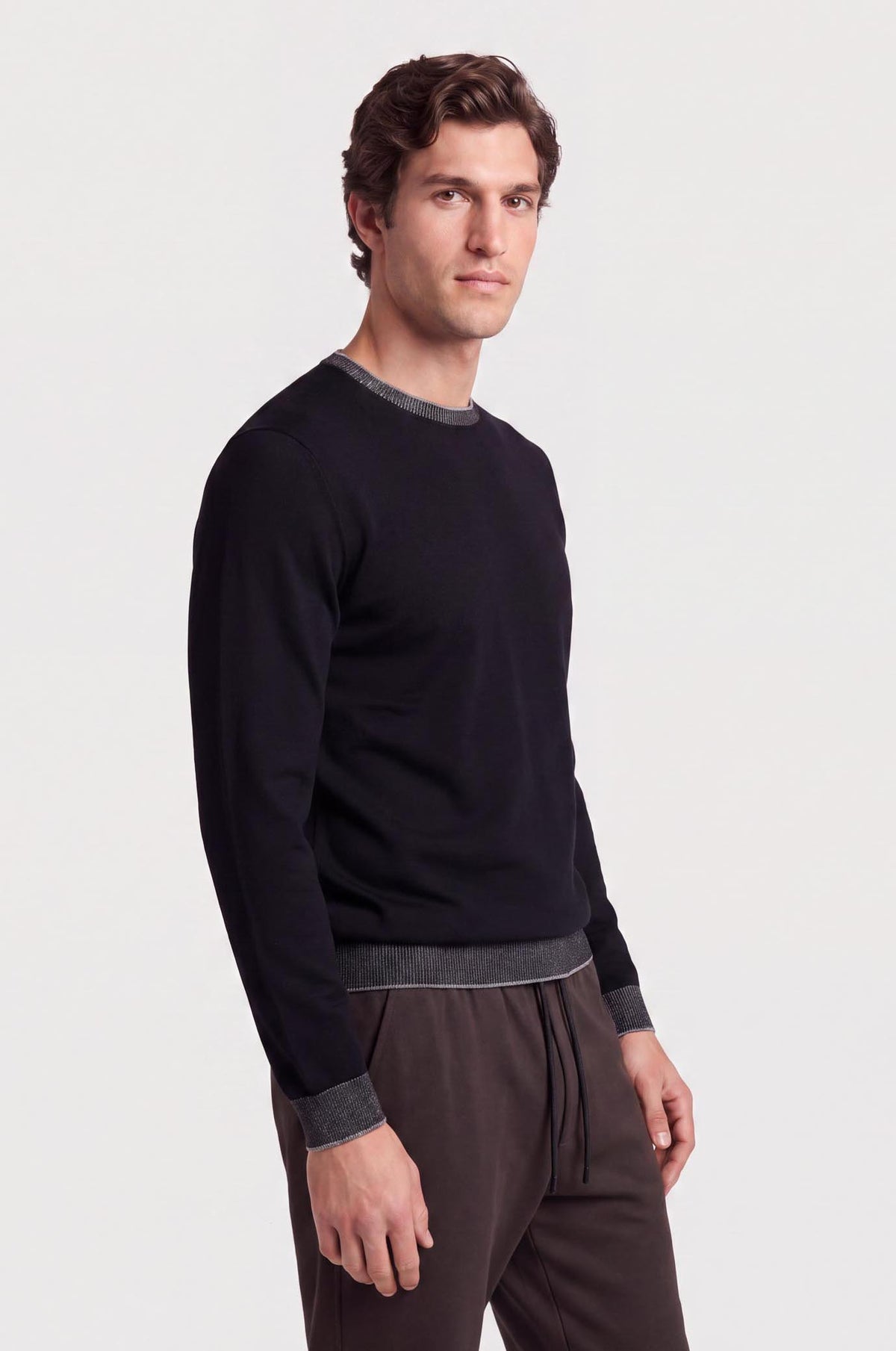 Pullover con trama vanisè|Colore:Blu/navy