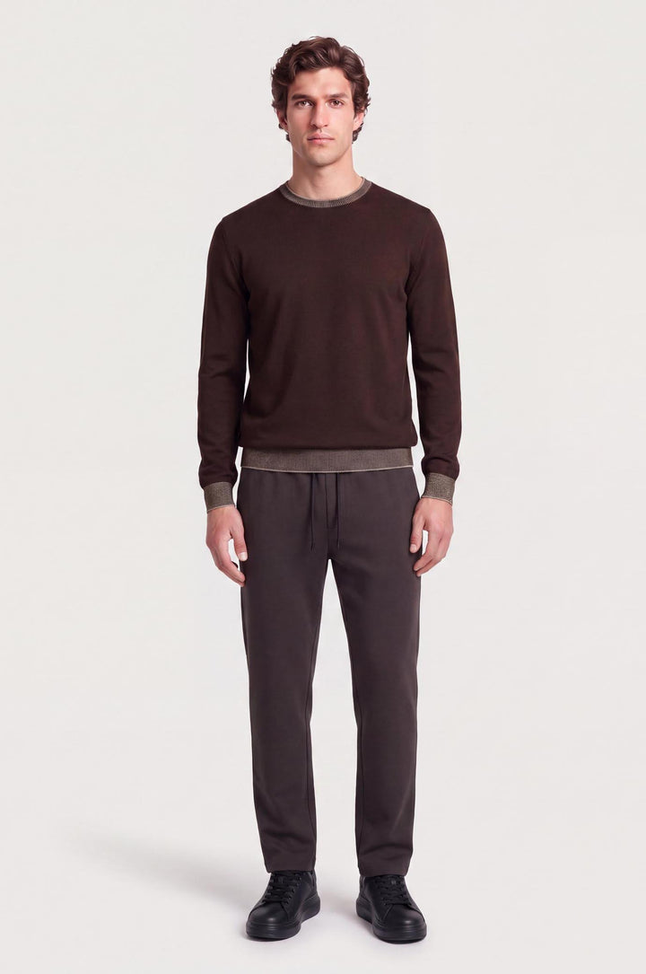 Pullover con trama vanisè|Colore:Moro