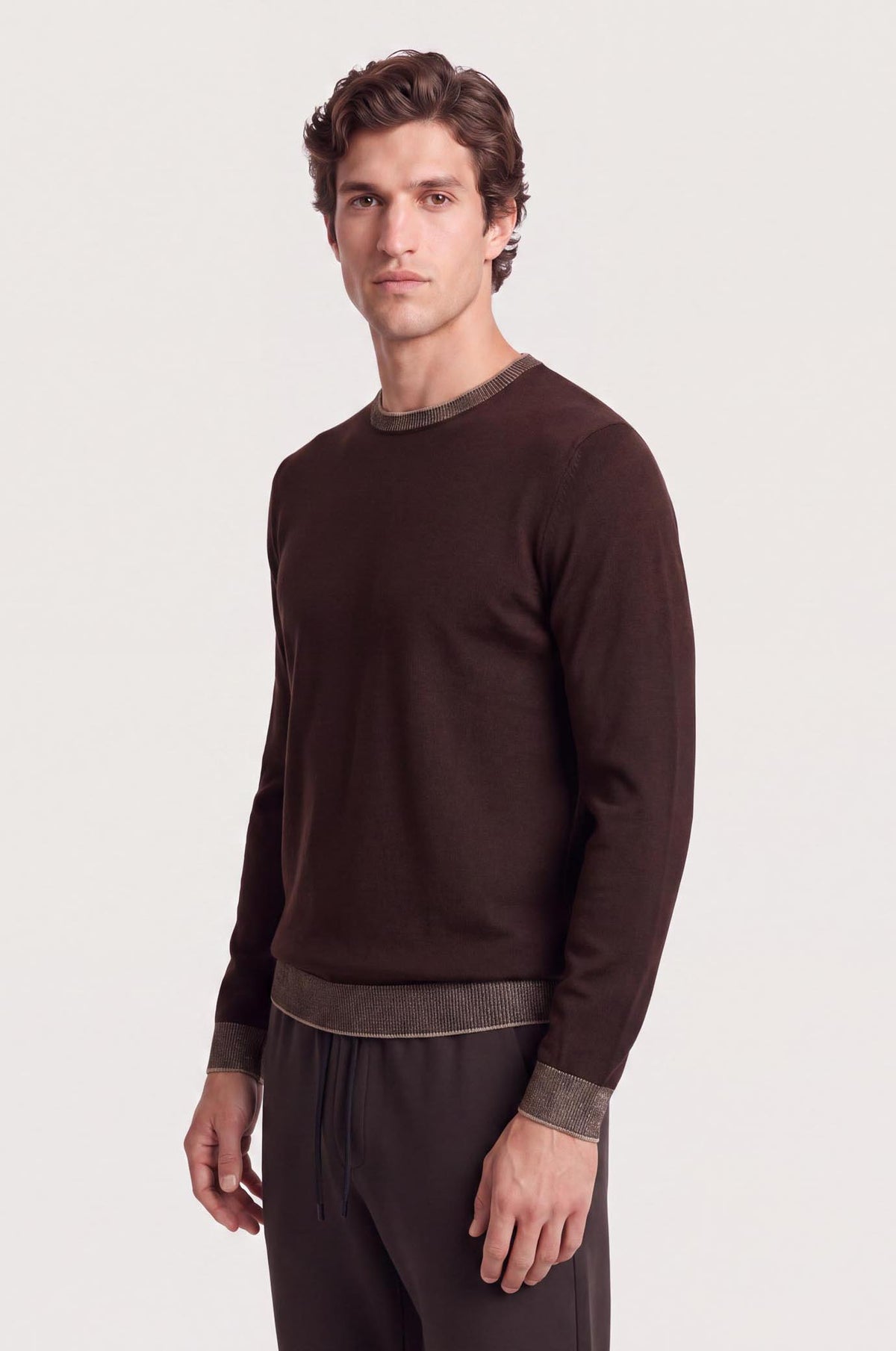 Pullover con trama vanisè|Colore:Moro