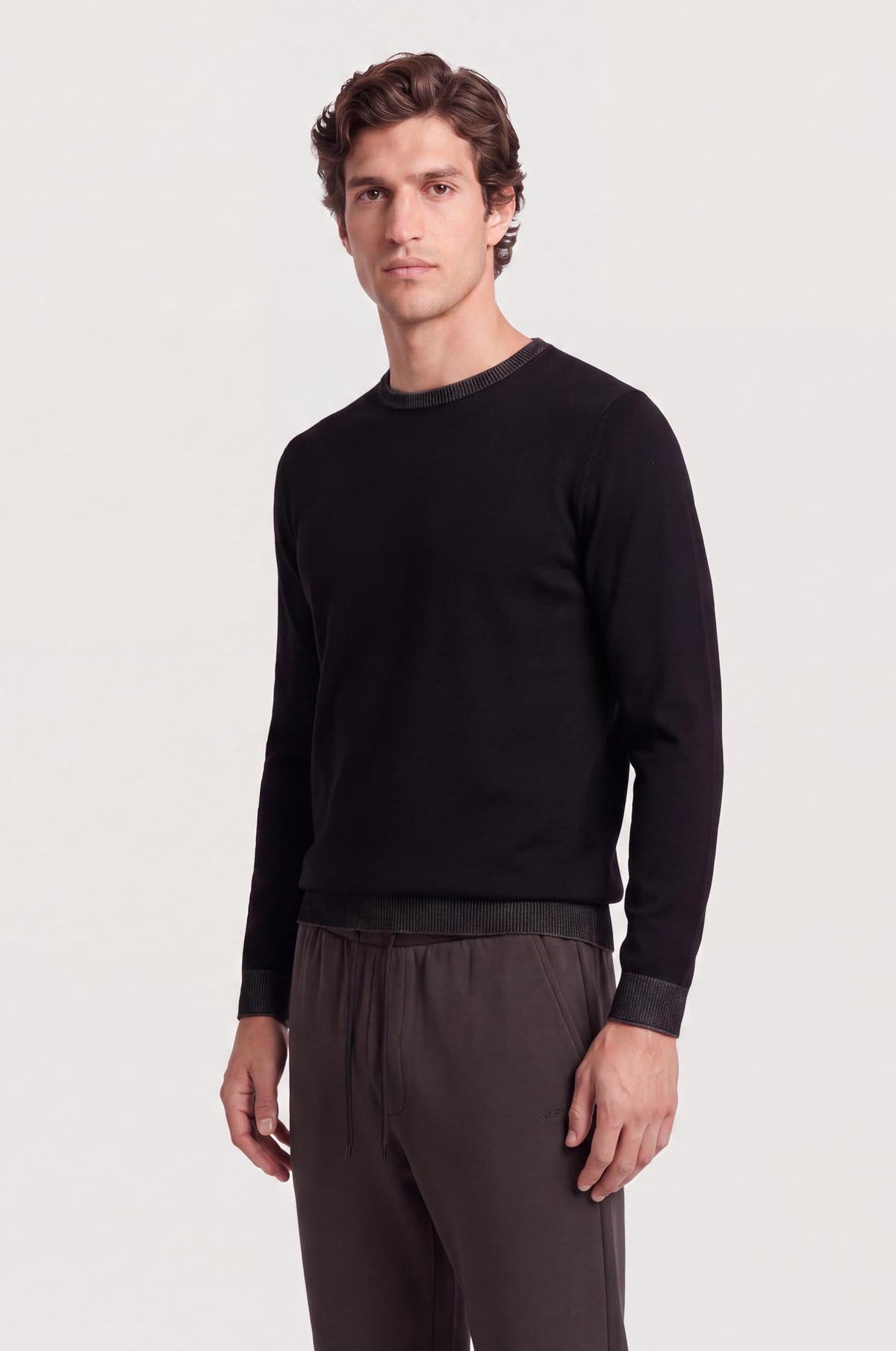 Pullover con trama vanisè|Colore:Nero