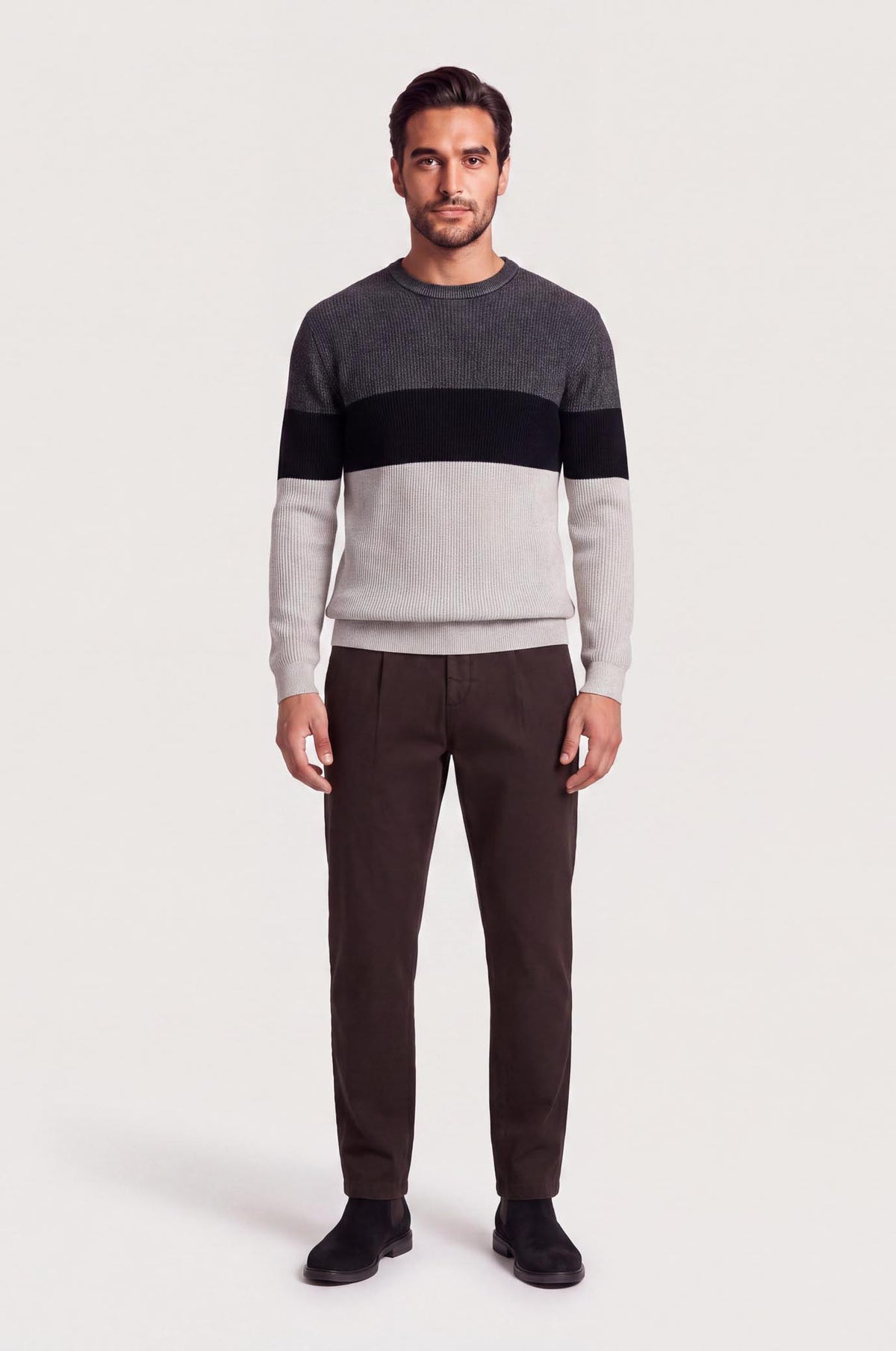 Pullover con trama|Colore:Blu/navy