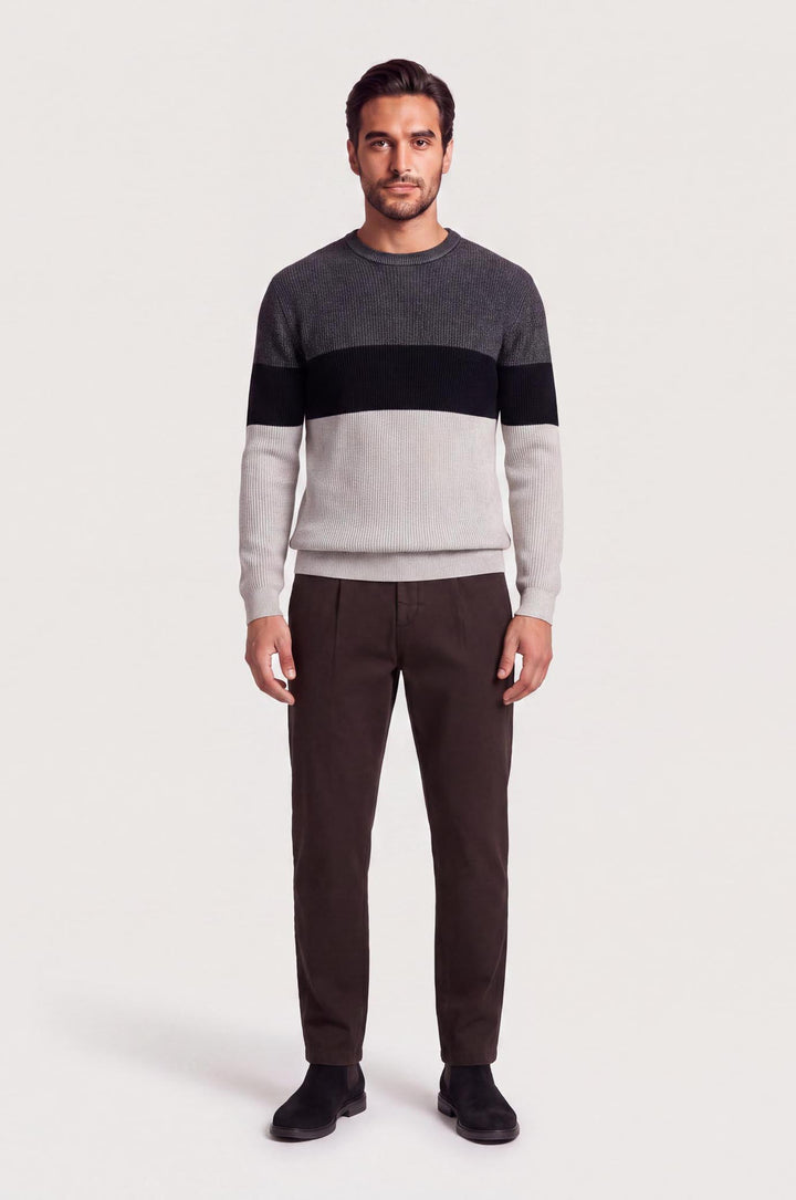 Pullover con trama|Colore:Blu/navy