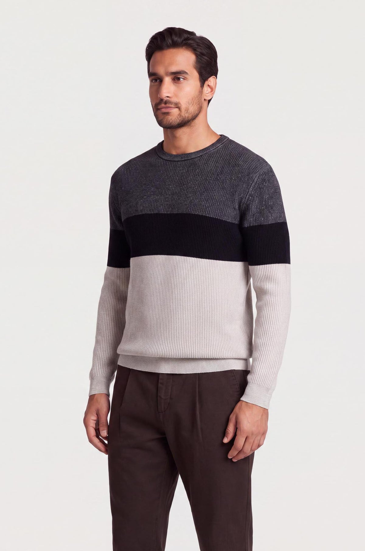 Pullover con trama|Colore:Blu/navy