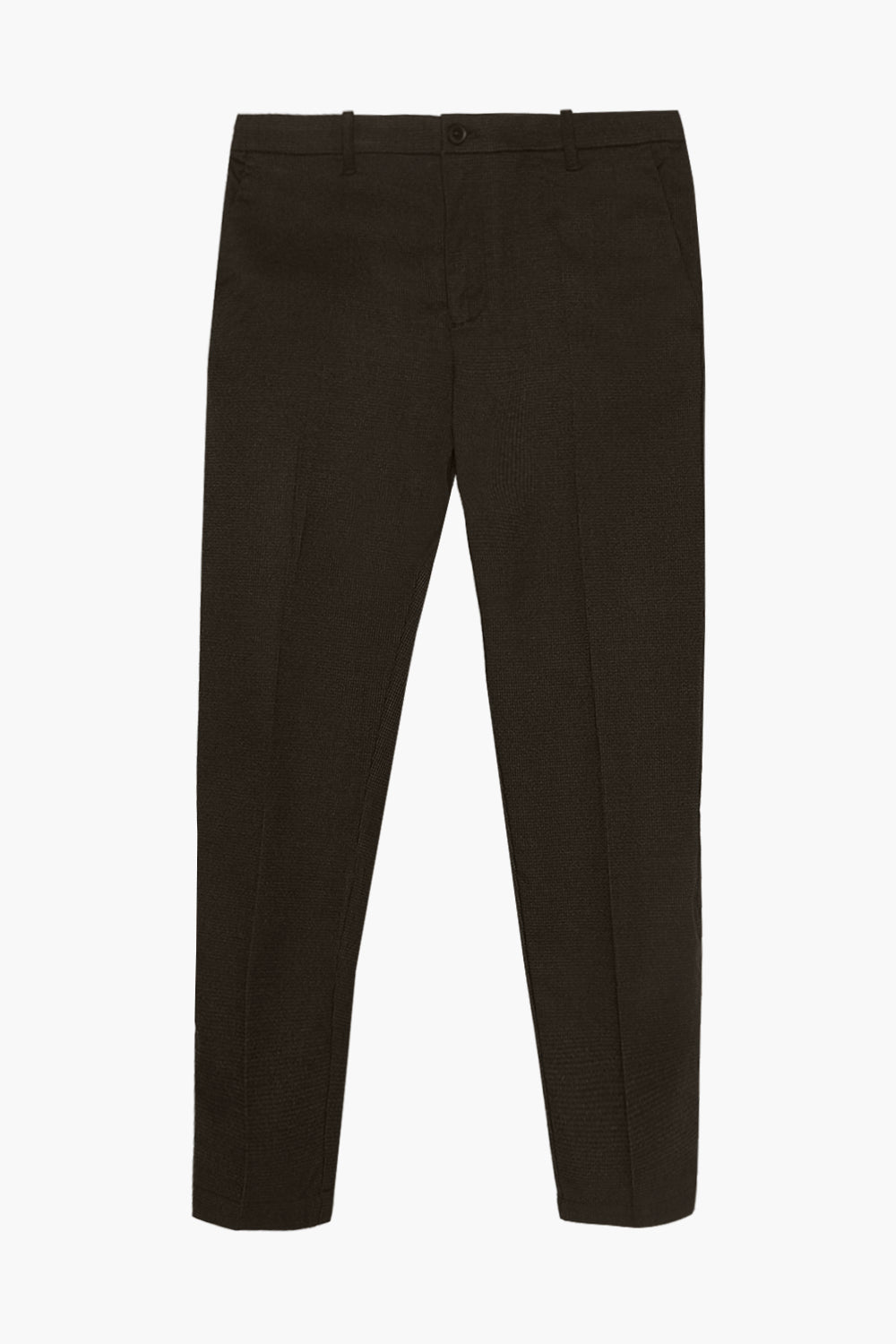 Pantaloni chinos jogger fit con trama|Colore:Moro