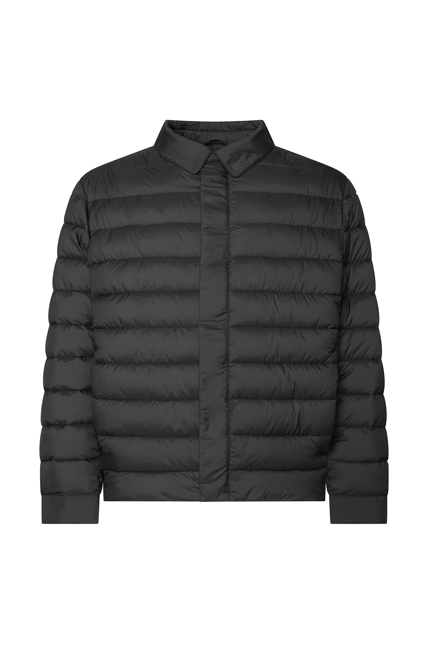 Giubbotto piumino con collo camicia