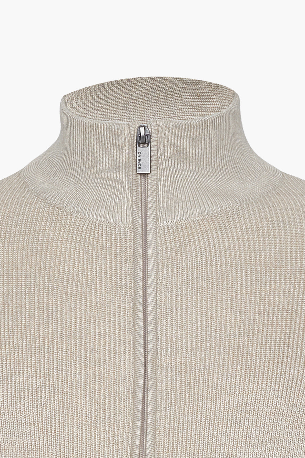 Cardigan full zip con struttura