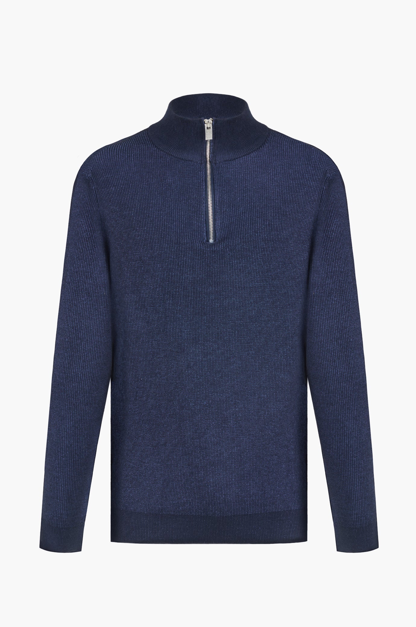 Pullover lupetto mezza zip