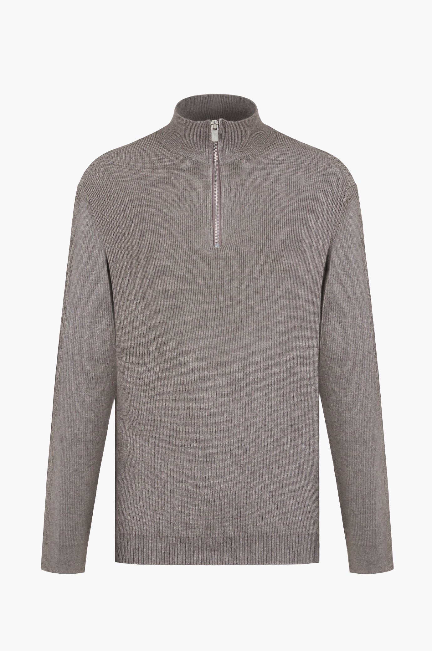 Pullover lupetto mezza zip