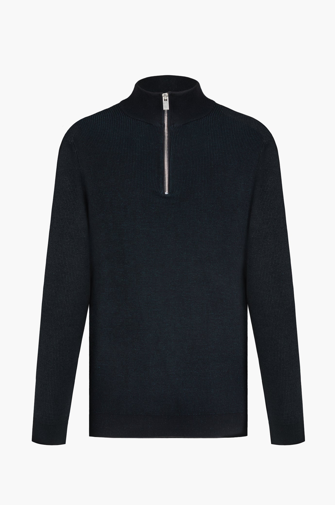 Pullover lupetto mezza zip